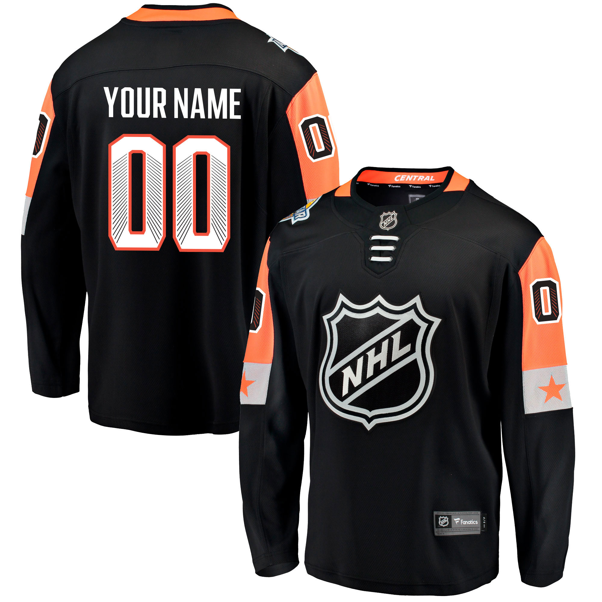 Mens NHL Central Division All Star Fanatics Branded Breakaway Jersey Customised